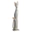 Oversized Whitewashed Embellished Cat Decor, 39"