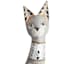 Oversized Whitewashed Embellished Cat Decor, 39"