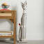 Oversized Whitewashed Embellished Cat Decor, 39"