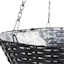 Black Faux Woven Hanging Basket, Large