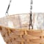 Natural Faux Woven Hanging Basket, Large