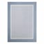 (E515) Fifer Navy Border Outdoor Area Rug, 5x7
