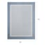 (E515) Fifer Navy Border Outdoor Area Rug, 5x7