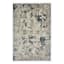(B551) Magnolia Blue Vintage Floral Accent Rug, 3x5