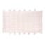 Honeybloom Pink Striped Cotton Bath Rug with Tassels, 20x30