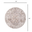 (D605) Honeybloom Jaden Medallion Neutral Round Rug, 6.5'