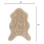 (C206) Found & Fable Neutral Curly Faux Fur Accent Rug, 3x5