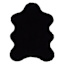 (C207) Found & Fable Black Curly Faux Fur Area Rug, 5x7