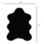 (C207) Found & Fable Black Curly Faux Fur Area Rug, 5x7
