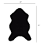(C207) Found & Fable Black Curly Faux Fur Accent Rug, 3x5