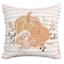 Embroidered Floral Pumpkins Throw Pillow, 20"