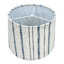 Honeybloom Blue & White Striped Textured Medium Table Lamp Shade, 12x14x10