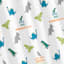 Tiny Dreamers Dinoskater Tossed Dino Shower Curtain, 72"