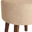 Emmy Stool with Dark Wooden Legs, Brown