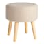 Emmy Stool with Wooden Legs, Sand