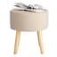 Emmy Stool with Wooden Legs, Sand