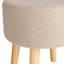 Emmy Stool with Wooden Legs, Sand