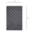 Black Diamond Washable Area Rug, 3.5x5.5