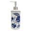 Providence Blue Pomegranate Floral Soap Dispenser, 7.9"