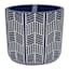 Crosby St. Milo Blue Chevron Toothbrush Holder, 4.3"