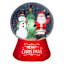 Snow Globe Scene with Santa & Snowman Christmas Inflatable, 6'