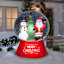 Snow Globe Scene with Santa & Snowman Christmas Inflatable, 6'