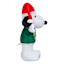 Snoopy with Wreath Sweater & Light String Christmas Inflatable, 3.5'