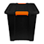 Heavy Duty Black Halloween Tote with Orange Handle, 55l