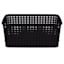 Black Rectangle Crossover Weave Storage Basket, Small