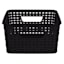 Black Rectangle Crossover Weave Storage Basket, Small