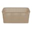 Dark Beige Rectangle Crossover Weave Storage Basket, Small