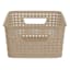 Dark Beige Rectangle Crossover Weave Storage Basket, Small