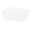 Bright White Rectangle Crossover Weave Storage Basket, Medium