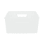 Bright White Rectangle Crossover Weave Storage Basket, Medium