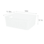 Bright White Rectangle Crossover Weave Storage Basket, Medium