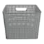 Grey Rectangle Crossover Weave Storage Basket, Large