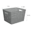 Grey Rectangle Crossover Weave Storage Basket, Large