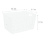 Bright White Rectangle Crossover Weave Storage Basket, Extra Large