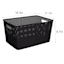 Black Rectangle Crossover Weave Storage Basket, Extra Large