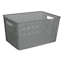 Grey Rectangle Crossover Weave Storage Basket, Extra Large