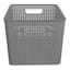 Grey Rectangle Crossover Weave Storage Basket, Extra Large