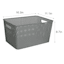 Grey Rectangle Crossover Weave Storage Basket, Extra Large