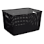 Black Rectangle Crossover Weave Storage Basket, XX-Large