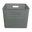 Grey Rectangle Crossover Weave Storage Basket, XX-Large