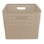 Dark Beige Rectangle Crossover Weave Storage Basket XX-Large