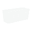 Bright White Rectangle Narrow Crossover Weave Storage Basket, 5l