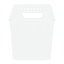 Bright White Rectangle Narrow Crossover Weave Storage Basket, 5l