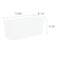 Bright White Rectangle Narrow Crossover Weave Storage Basket, 5l