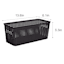 Black Onyx Rectangle Narrow Crossover Weave Storage Basket, 5l
