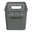Neutral Grey Rectangle Narrow Crossover Weave Storage Basket, 5l